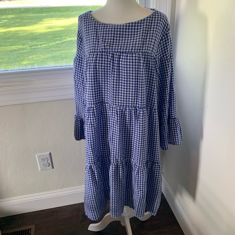 Philosophy gingham blue dress. Size xl.